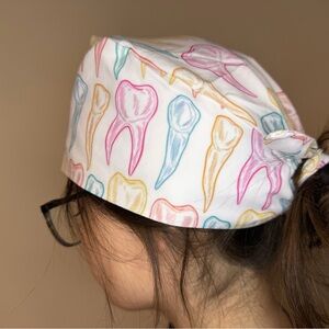 Colorful Tooth Scrub Cap polyester